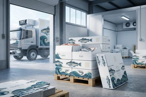 Cold-chain packaging with reusable and foldable food packaging boxes